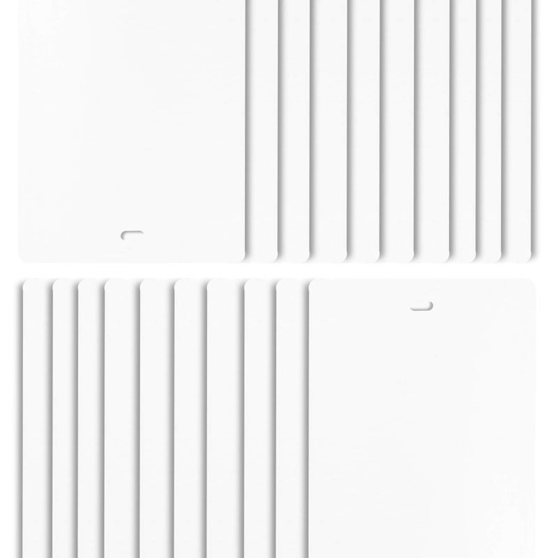 DALIX PVC Vertical Blind Replacement Slats Curved Smooth White 98.5 x 3.5 (20-Pack) - Image 1